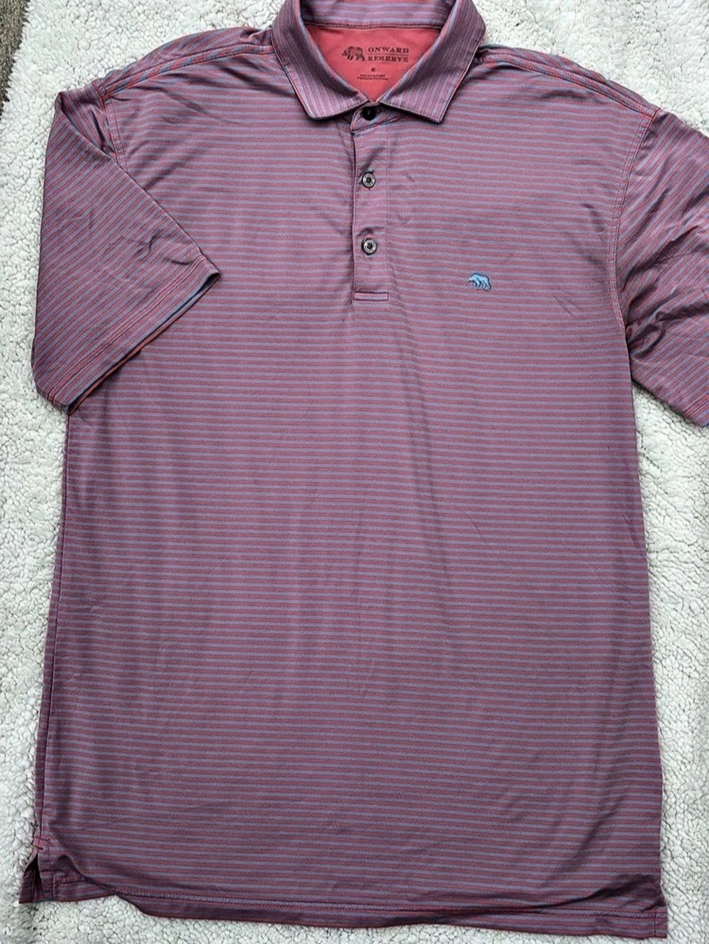 Ben Sherman Striped Polo in Pink & Blue Like New